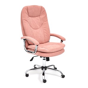 Кресло компьютерное SOFTY LUX флок, розовый, арт.13952 в Норильске