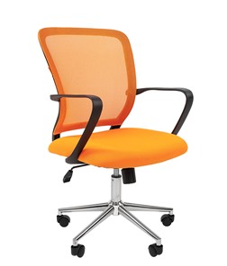 Кресло компьютерное CHAIRMAN 698 CHROME new Сетка TW-66 (оранжевый) в Норильске