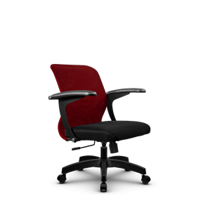Офисное кресло SU-M-4/подл.160/осн.001, Бордовый/Черный в Красноярске