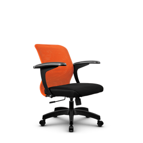 Кресло компьютерное SU-M-4/подл.160/осн.001, Оранжевый/Черный в Норильске