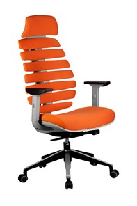 Кресло офисное Riva Chair SHARK (Оранжевый/серый) в Красноярске - предосмотр