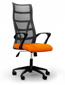 Кресло компьютерное 5600, оранж/черное в Красноярске - предосмотр