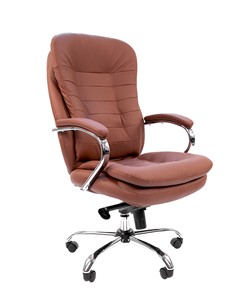 Офисное кресло CHAIRMAN 795 экокожа, цвет коричневый в Красноярске - предосмотр