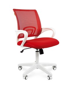Кресло CHAIRMAN 696 white, ткань, цвет красный в Норильске