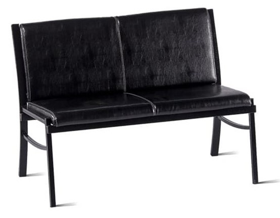 Офисный диван Симпл-2, ВИК Carolina/Черная шагрень в Норильске - изображение