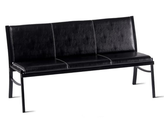 Офисный диван Симпл-3, ВИК Carolina/Черная шагрень в Норильске - изображение