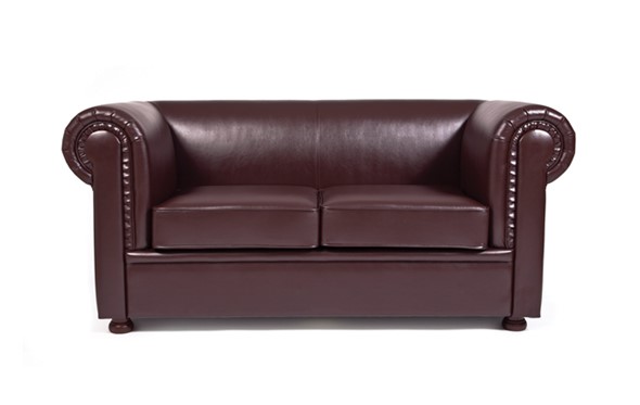 Прямой диван Честер лайт двухместный, экокожа в Норильске - изображение
