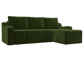 Угловой диван для гостиной Элида, Зеленый (микровельвет) в Красноярске