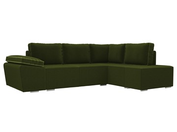 Угловой диван для гостиной Хавьер, Зеленый (микровельвет) в Красноярске