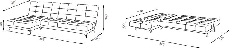 Угловой диван с оттоманкой Корсика (Боннель) в Норильске - изображение 5