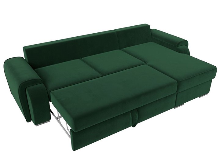Угловой раскладной диван Лига-025, Зеленый (Велюр) в Красноярске - изображение 1