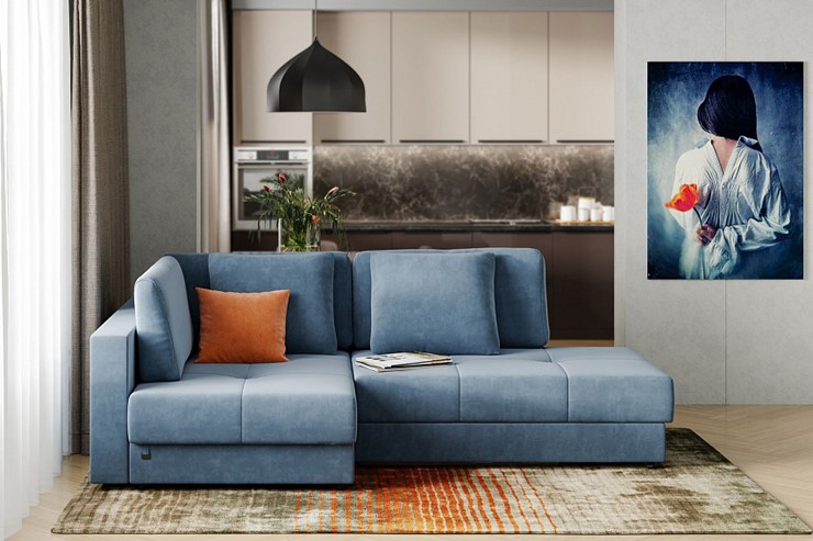 Угловой диван Манхэттен 1пф-2т, Оникс 17 в Норильске - изображение 1
