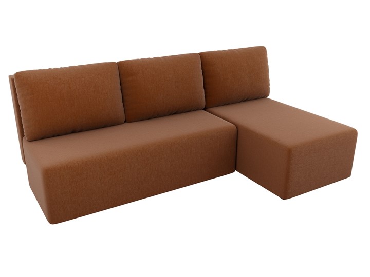 Угловой раскладной диван Поло, Коричневый (рогожка) в Норильске - изображение 3