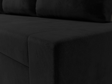 Угловой раскладной диван Версаль, Черный/Бежевый (велюр) в Красноярске - предосмотр 3