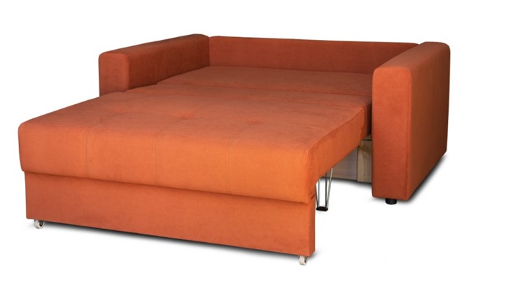 Прямой диван Комфорт 7 1400 ППУ+ЛАТЫ, широкий подлокотник в Красноярске - изображение 1