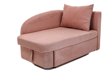 Мягкий диван правый Тедди розовый в Норильске