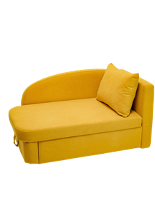 Мягкий диван правый Тедди желтый в Красноярске