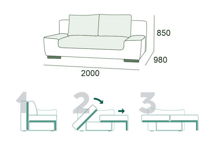 Прямой диван Бостон 3 БД в Норильске - изображение 14