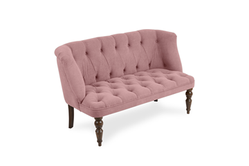 Прямой диван Бриджит розовый ножки коричневые в Норильске