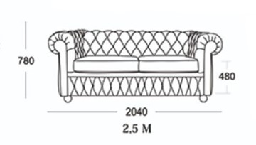 Прямой диван Честер 2,5М (седафлекс) в Красноярске - предосмотр 16