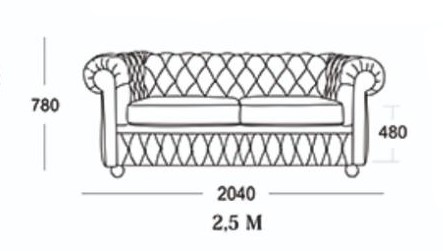 Прямой диван Честер 2,5М (седафлекс) в Норильске - изображение 16
