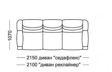 Прямой диван Мишель Элита 50 М, седафлекс в Красноярске - предосмотр 7