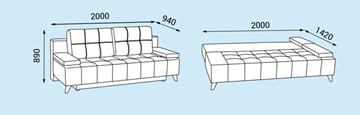 Прямой диван Нео 11 БД в Норильске - предосмотр 3