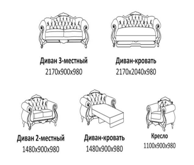Малый диван Лувр X, ДМ2 в Красноярске - изображение 2