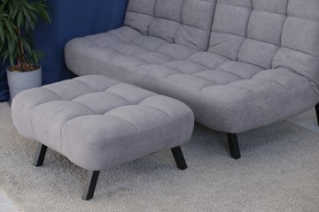 Комплект мебели Абри цвет серый диван + пуф опора металл в Красноярске