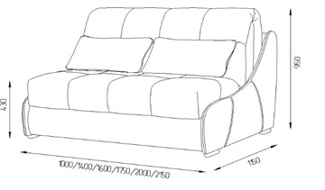 Прямой диван Токио 190 (ППУ) в Красноярске - предосмотр 2
