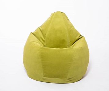Кресло-мешок Груша малое, велюр однотон, травянное в Норильске - предосмотр 1