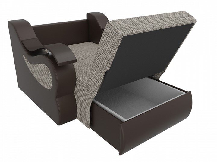Кресло-кровать Меркурий (60), Корфу 02 (рогожка)/черный (экокожа) в Норильске - изображение 2