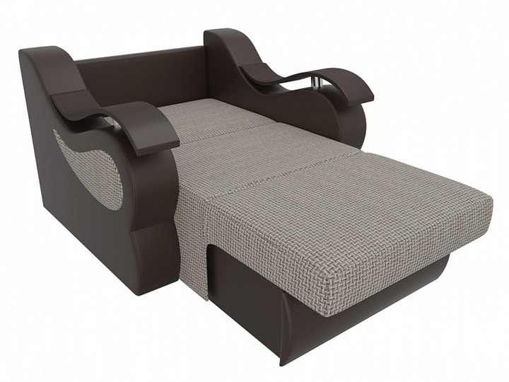 Кресло-кровать Меркурий (60), Корфу 02 (рогожка)/черный (экокожа) в Норильске - изображение 1