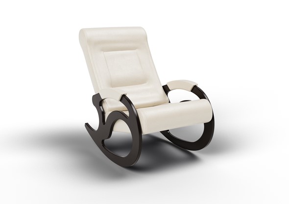 Кресло-качалка Вилла, экокожа крем 11-К-КР в Норильске - изображение