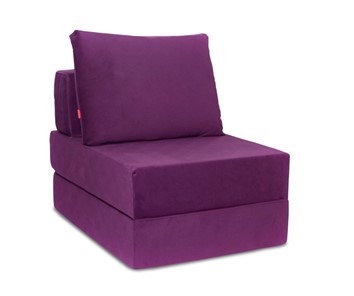 Бескаркасное кресло Окта, велюр фиолетовый в Норильске