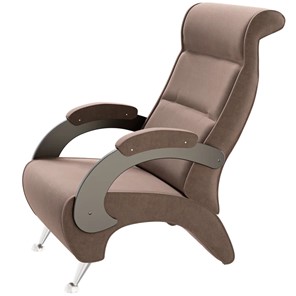 Кресло Деметрио 9Д (каркас венге, м/э коричневый) в Норильске