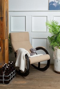 Кресло-качалка в гостиную Корсика, ткань Amigo Beige 34-Т-AB в Норильске - предосмотр 8