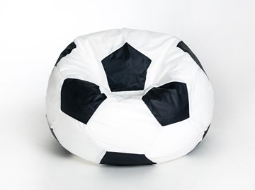 Кресло-мешок Мяч большой, бело-черный в Красноярске