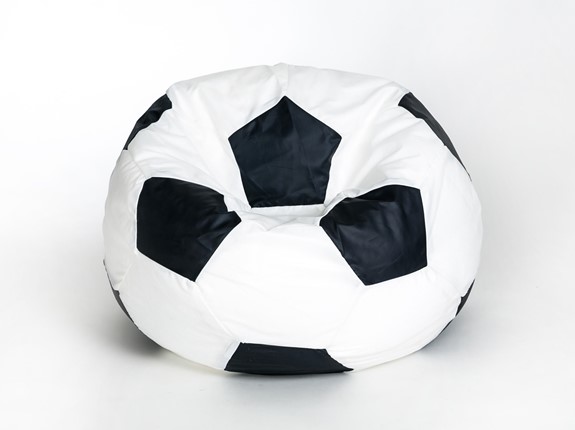 Кресло-мешок Мяч большой, бело-черный в Красноярске - изображение