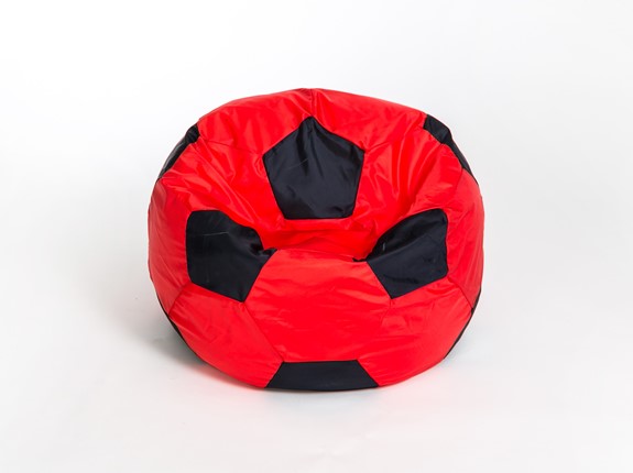Кресло-мешок Мяч большой, красно-черный в Норильске - изображение