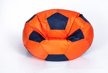 Кресло-мешок Мяч большой, оранжево-черный в Норильске