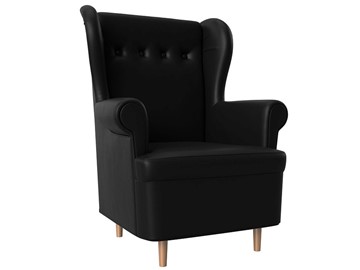 Кресло на ножках Торин, черный (Экокожа) в Норильске