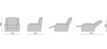 Кресло-трансформер Recliner (электро) в Норильске - предосмотр 3