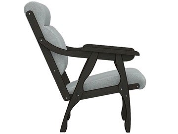 Кресло мягкое Вега 10 ткань серый, каркас венге в Красноярске - предосмотр 3