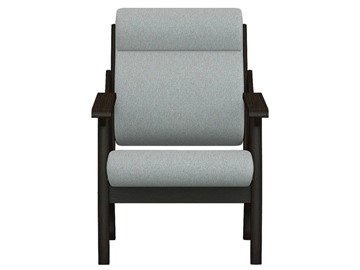 Кресло мягкое Вега 10 ткань серый, каркас венге в Красноярске - предосмотр 4