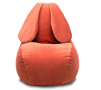 Кресло-мешок Зайка (длинные уши), оранжевый в Красноярске - предосмотр