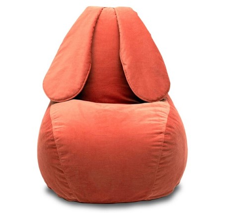 Кресло-мешок Зайка (длинные уши), оранжевый в Красноярске - изображение