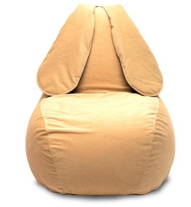 Кресло-мешок Зайка (длинные уши), желтый в Норильске