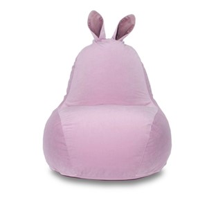 Кресло-мешок Зайка (короткие уши), розовый в Красноярске - предосмотр