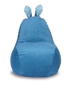 Кресло-игрушка Зайка (короткие уши), синий в Норильске